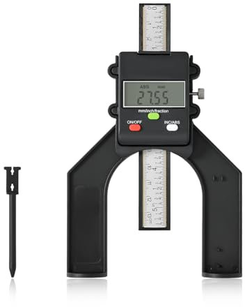 Kiiowana Tiefenmesser, 0-80mm mit Digital LCD Display Digitale Messschieber,für Tiefenmesser Holzbearbeitung und Maschinenbau