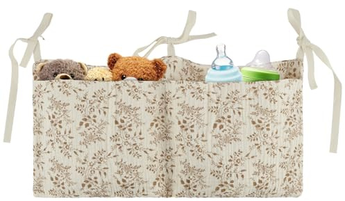 Flintronic Borsa Appendere per Lettino, Organizer per Cameretta dei Bambini, per Letto Usato per Riporre Vestiti Pannolini Giocattoli