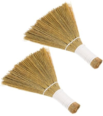 HIAKDOFT 2 pièces Balai de Table Compact Herbe Douce Balayette Manuelle Non Abrasive Brosse Légère pour Bureau et Cuisine Nettoyage Rapide et Doux des Surfaces