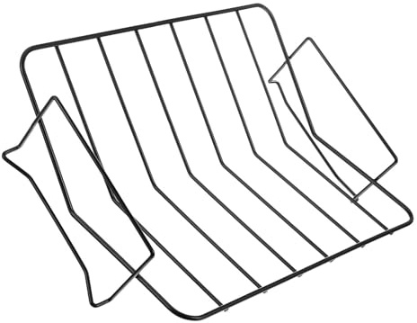 iplusmile Barbecue Rack Acier Support Rectangulaire Antiadhérent pour Poulet Côtelettes et Agneau Accessoire Pratique pour Cuisine Plein Air