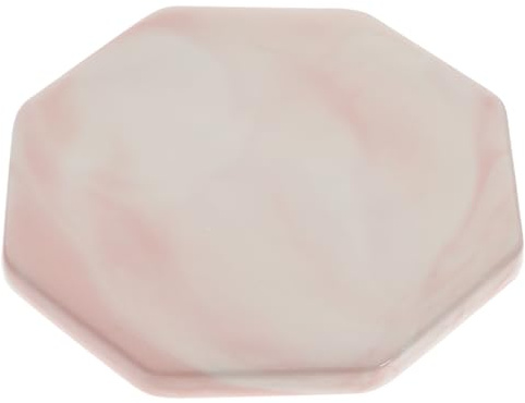 Cabilock Almohadilla de Respaldo para Sello de Cera, Placa de Sellado de Cerámica Rosa Octogonal, Resistente al Calor, Tapete Multifuncional para Manualidades y Artesanía, Soporte