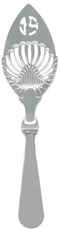 Cucchiaio da assenzio – 16,2 x 4,1 cm – Cucchiaio da bar per cocktail in acciaio con design cavo, filtro per bere bicchieri da cocktail bar per collezionisti di baristi