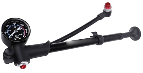 POENVFPO Mountain Bike Shock Pump, High Pressure 300 PSI Air Pump with Leakproof Inflation and Ergonomic T Handle, for Front Fork and Rear Suspension