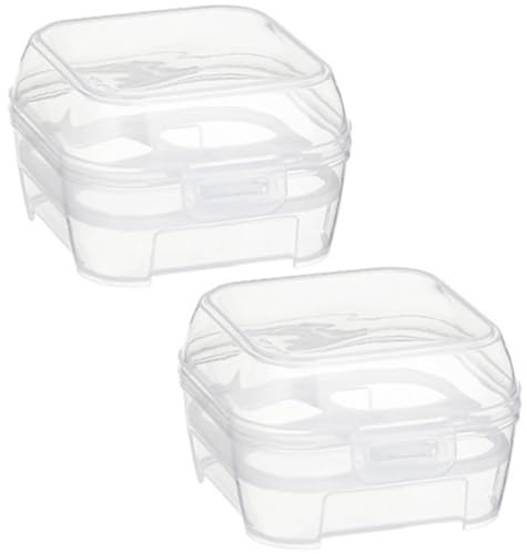 STAHAD Contenitori per Uova Portatili 2 Pezzi con 4 Griglie, Scatola per Uova Antiurto in Plastica Trasparente, Portauova Leggero per Campeggio, Escursionismo e Picnic All’aperto