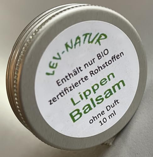 Lippenbalsam ohne Duft natürliche Lippenpflege aus BIO zertifizierte Rohstoffen direkt aus der Manufaktur (auch als Nagelpflege, Hornhautpflege) neue Verpackung Schraubdose 10ml