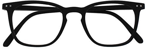 OPULIZE Bex Fernbrille Kurzsichtigkeit Groß Quadrat Cool Designer Rahmen Federscharniere Kratzfest Schwarz Herren Damen M64-1 -1.00