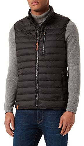 camel active Herren leichte Steppweste ohne Kapuze Dunkelgrau, menswear-56