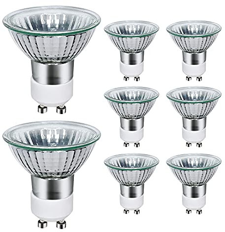 8 Stück GU10 Halogen Reflektor Halogenlampe 35Watt,GU10 Halogen Dimmbar 230V Warmweiß Dimmbar