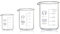Becherglas 500ml 250ml 100ml Messbecher Borosilikatglas Glasbecher für Labor