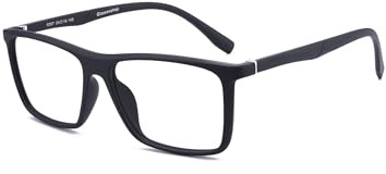GUDVUE Blue Light Glasses for Men Rectangle Computer Glasses Gaming Eyeglasses, Black
