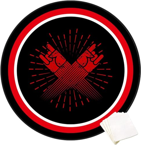 Aorom Drum Rug Drum Mat Drum Mat Soundproof Mat for Electronic Drum Kits Bass Drum Snare Drum Etc Non-Slip Round Drum Mat-D||120CM (47.3 inches)