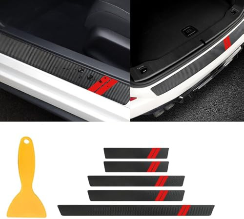 5Piez Decoración para Estribos Fibra Carbono Pegatinas para VW Passat CC | Typ 35 | Bj. 2008-2012, Pegatinas Protective de Umbral de Puerta Puerta Estribos Coche Protectores Umbral Puerta