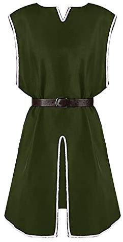 Tunica Medievale Da Uomo A Maniche Corte Con Colletto A V Orlo Abito Retrò Camicia Casual Camicette Medievale Cavaliere Tunica Costume Cospaly Cotone Vestito