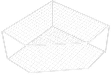 GLEAVI Estante De Esquina Pequeño para Ollas y Sartenes, Rejilla De Hierro Blanca Doble Capa, Organizador Multifunción De Mesa, Compacto y Práctico para Cocina y Almacenamiento Doméstico