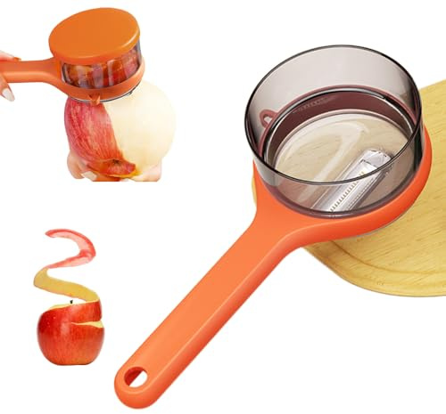 Sparschäler, 2026 Neuer Kartoffelschäler, mit Aufbewahrungsbox, Guter Griff und Langlebiges Schälwerkzeug für Küche, Gemüse, Obst (orange)