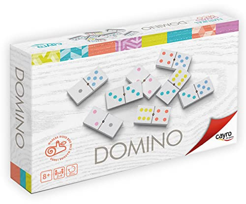 Cayro - Dominos - + 6 Ans - Modèle Moderne Et Décoratif - Jeu De Société Classique pour Enfants Et Adultes - Fabriqué en Bois Naturel - 2 À 6 Joueurs