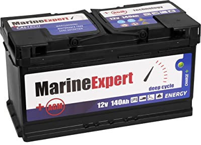 MarineExpert AGM Batterie 12v 140Ah Bootsbatterie akku Solar Batterien Verbraucherbatterie Wohnwagen Versorgungsbatterie Deep Cycle Batterie Wohnmobil Solar 140 Ah