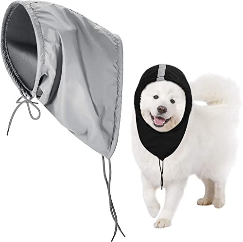 Lot de 2 Tours de Cou et Oreilles imperméables réfléchissants pour Chien (Taille L)