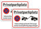2 Stück Schild PrivatParkplatz Parkverbot, 25x35cm Unberechtigt parkende Fahrzeuge Werden kostenpflichtig abgeschleppt dauerhaft Alu Schild mit UV-Schutz vorgebohrte Löcher für einfache Montage