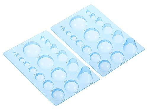 PATIKIL Quilling Mold 8x5 Inch, 2 Pack Half Ball Domes 3-Row Mold Crimper Tool for 3D Flower Pot Crafts, Blue