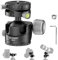 NEEWER Low Profile Tripod Head, Heavy Duty Low Center of Gravity Ballhead with Damping, Dual 360° Panorama Structure on Arca Plate & Base for Tripod Monopod Camera Camcorder, Max Load 55lb/25kg, GM29