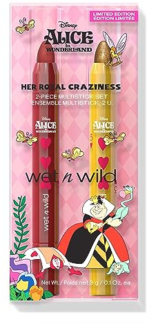 Wet n Wild Alice en Wonderland Her Royal Craziness, Set de 2 Piezas de Multistick Mezclable y Fácil de Aplicar, Fórmula Crema - Polvo para Retoques de Maquillaje en Cualquier Lugar