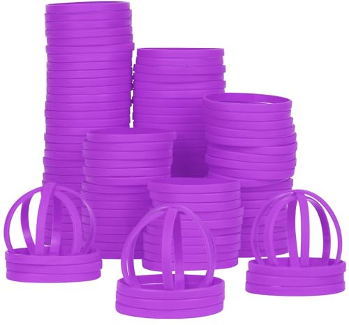 LVNRIDS 100 st silikonarmband gummiarmband 17,8 cm längd sport elastiskt armband armband storpack gåvor för pojkar flickor lärare studentfest lila