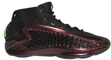Anthony Edwards 1 The Future Basketball Shoes, Core Black/Carbon/Lucid Lemon, 10