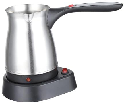 FytStycale 500ml Electric Turkish Coffee Pot, Water Kettle, Stainless Steel Quick Boil Jug for Greek and Arabic Coffee - Home Bar Kitchen, Plain