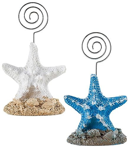 Uonlytech 2stücke Klammern Für Fotos Und Notizen Harz Seestern-design Langlebig Und Praktisch Für Zuhause Und Büro