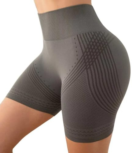 Fittingirls Shorties da Ciclismo Scrunch Donna con Effetto Rinforzo Fessier - Pantaloncini da Ginnastica ad Altezza Alta, Senza Cuciture Anteriori e Controllo Ventre