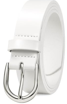 WERFORU Women Leather Belt for Jeans Pants Dresse Ladies Leather Waist Belt