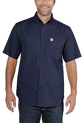Carhartt Men's Windham Relaxed SS Shirt, Navy, Large