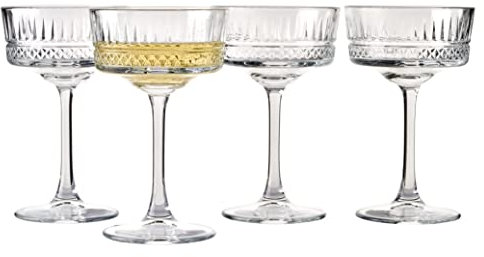 Pasabahce Elysia Sektgläser - 260 ml, Set aus 4 Stück, Hochzeit Sektgläser für Brautparty, Kristallklare Champagnergläser, Cocktailgläser für festliche Anlässe und Partyabende