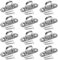 Hushtong 1.8 inch Pad Eye Plate Stainless Steel Ceiling Hook, Hardware Staple Hook Loop with Screws (12 Pack)