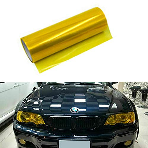 Riloer Car Light Film, getönte Vinylfolie für Scheinwerfer, Rücklicht, Nebelschlussleuchte, gelb, 30 cm x 180 cm