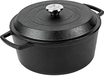 Nadiya x Prestige Cast Iron Casserole, 4.5L, Black