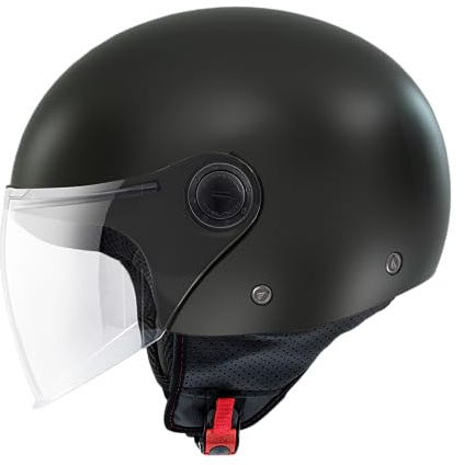 CASCO MT OF501B STREET S SOLID A1 NERO LUCIDO L