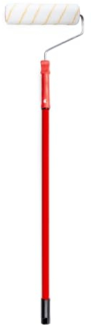 PENNELLIFICIO 2000 | Rullo in Poliammide con Asta Telescopica da 200 cm, per Pareti Lisce e Poco Ruvide, Cartonegesso, Idropittura, L 24 cm, ⌀ 4,8 cm – Made in Italy