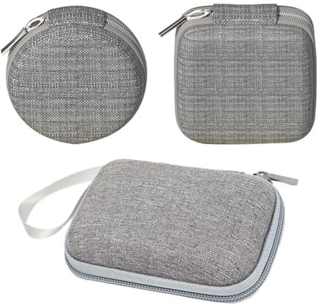 Caja de Almacenamiento Gris de 3 Piezas, Bolsa de Almacenamiento para Auriculares, Caja para Auriculares con Compartimento de Malla, Mini Bolsa de Accesorios