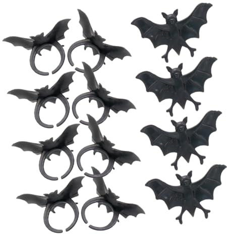 JOINPAYA 50 Stück Schwarze Fledermaus Ringe Für Süßes Oder Saures Offene Halloween Ringe Halloween Schmuck Offene Fledermaus Ringe Stapelbare Halloween Ringe Halloween Party