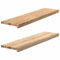 vidaXL Fensterbänke 2 Stk. Unbehandelt 100x30x2 cm Massivholz Eiche, Fensterbrett, Holz Treppenstufe, Holz Fensterbrett, Fensterbank Eichenholz