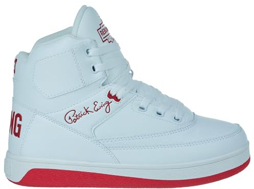 Ewing 33 Hi Orion Basketballschuh für Herren, ohne Riemen, Weiß/Rot, 44.5 EU