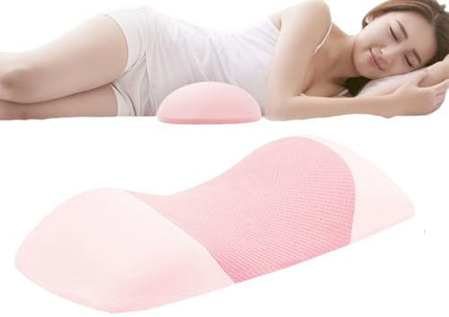 Nybhyjka Cuscino di supporto lombare per dormire, cuscino di supporto lombare per letto, Sleeping Back Support, Sponge Cuscino di sedile per sedute traspirante per la pressione per sedute di
