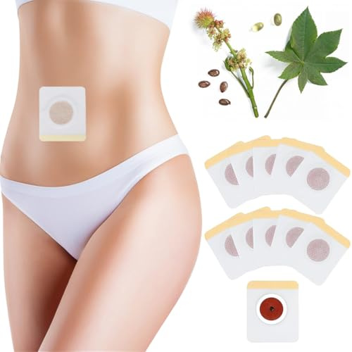 PYEUIFT 50 Piezas Parche Para Ombligo, Natural Y Suave, Fácil De Usar, Cómodo Y Adaptable, Para Personas de Talla Media y Obesas, Para Adultos