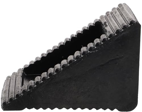 TOYANDONA Portable Rubber Wheel Chock Car Stop Blocks Anti-skid Tire Block for Trucks Rvs Motorcycles Compact Vehicle Stabilizer Ramp for Parking Safety