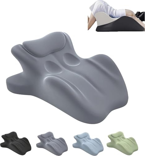 Almohada de espuma viscoelástica para parejas – Cojín de posicionamiento de 27° con soporte lumbar, cojín impermeable para mayor intimidad y comodidad en el dormitorio (gris)