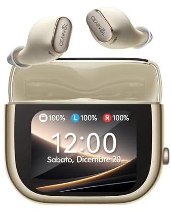 Wave Amplificatore del Suono Smart con Custodia Touchscreen, NeuroFlow AI 2.0, Connessione Bluetooth Doppio Dispositivo, Trasmettitore TV AUX-IN, Audio Nitido per Adulti (Galassia)