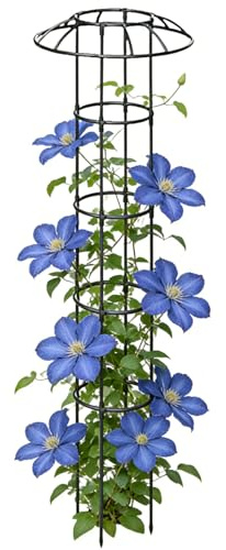 Graticcio a Ombrello,Supporto Verticale Decorativo per Piante Rampicanti,Struttura Fioriera Torretta per Esterno - Per Piante Rampicanti: Rose, Clematide, Cetrioli, Ortensie,