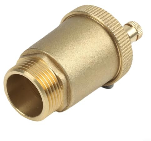 Válvula de purga automática de latón de 1/2 pulgadas, válvula de calefacción hidrónica hasta 10 bar y 110 °C, para calentadores de agua caliente y calderas, fácil instalación
